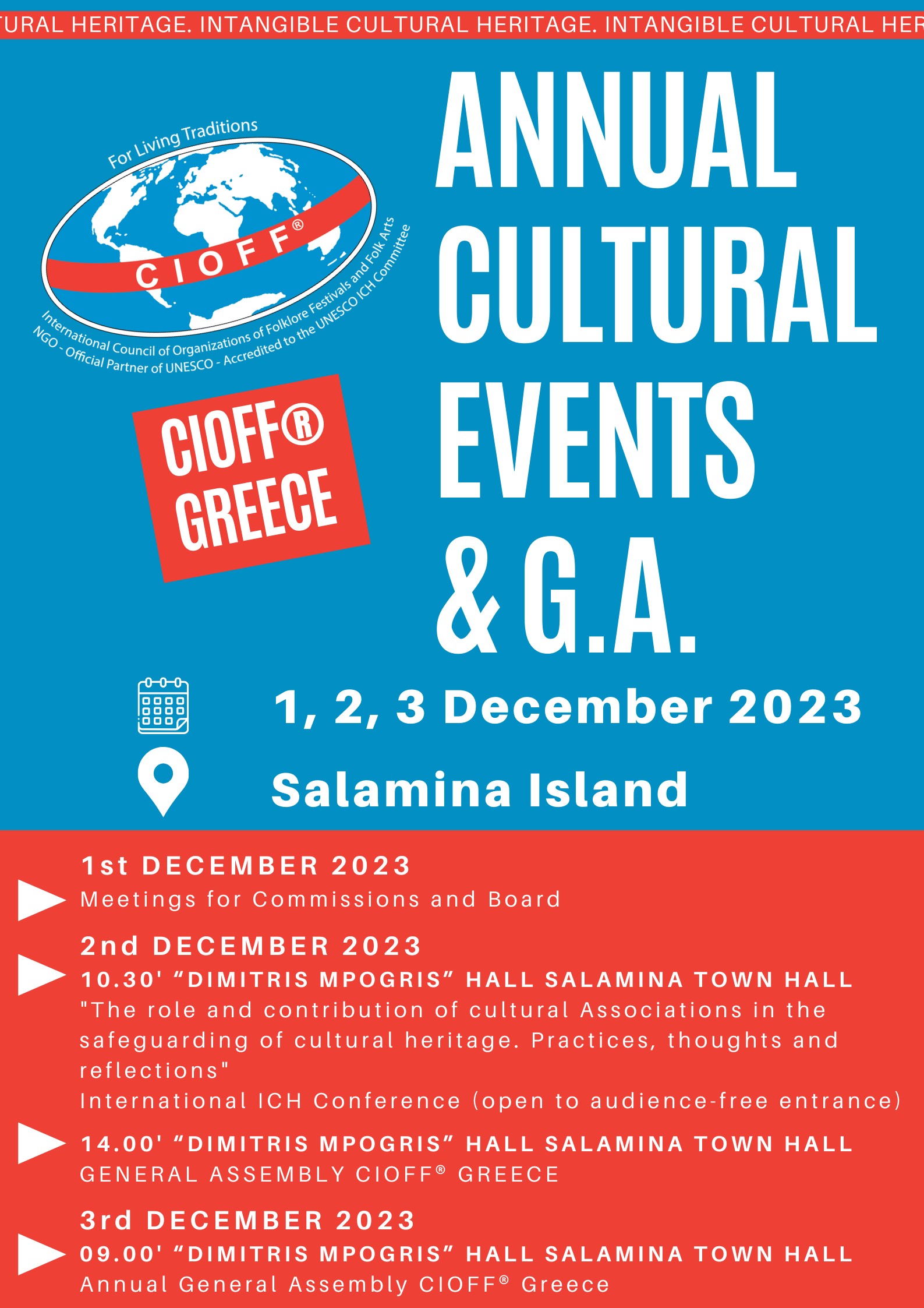 3-Days Cultural Events and Cultural Conference with title 