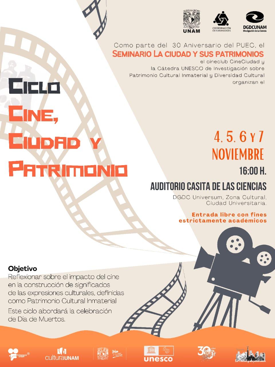 Film debate cycle cinema, city and intangible heritage day of the dead festivity