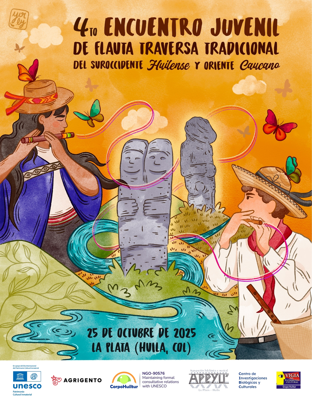 Living Heritage! 4 Youth Traditional Flute Gathering of the Southwest of Huila and Eastern Cauca in La Plata, Colombia 