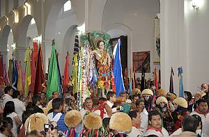 Parachicos in the traditional January feast of Chiapa de Corzo
