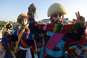 Parachicos in the traditional January feast of Chiapa de Corzo