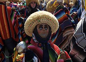 Parachicos in the traditional January feast of Chiapa de Corzo