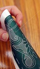 Craftsmanship of Alençon needle lace-making