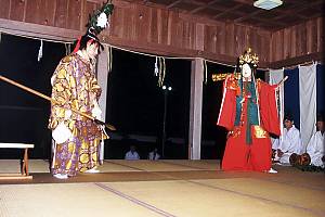 Sada Shin Noh, sacred dancing at Sada shrine, Shimane