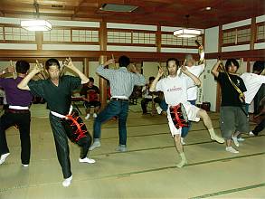 Nachi no Dengaku, a religious performing art held at the Nachi fire festival