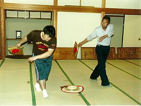 Nachi no Dengaku, a religious performing art held at the Nachi fire festival