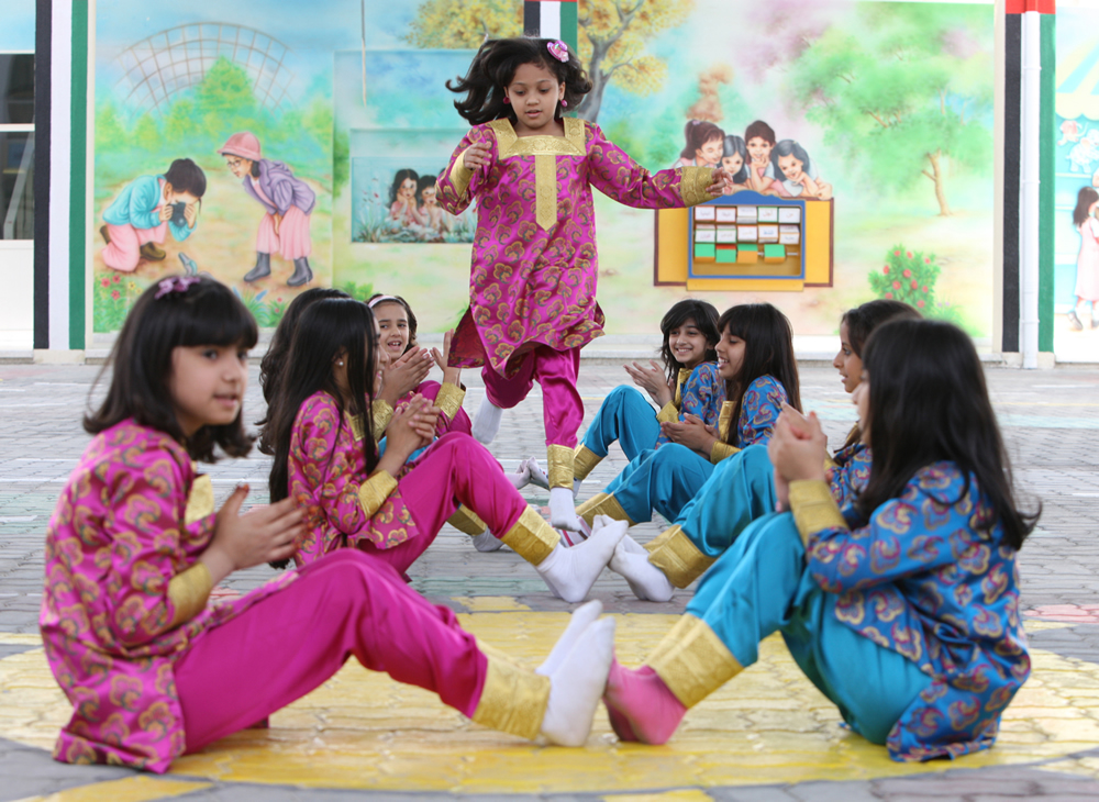 Girls' singing game played at school