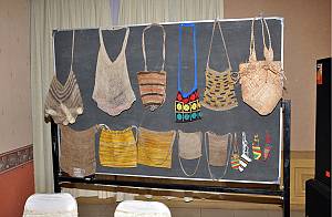 Noken multifunctional knotted or woven bag, handcraft of the people of Papua