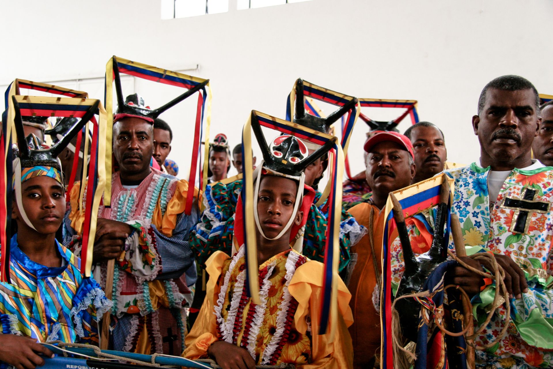Group of Diablos Danzantes de Chuao, tradition bearers who pass knowledge orally from one generation to the next