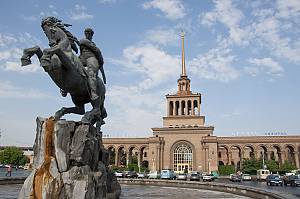 Performance of the Armenian epic of 'Daredevils of Sassoun' or 'David of Sassoun'