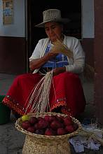 Traditional weaving of the Ecuadorian toquilla straw hat