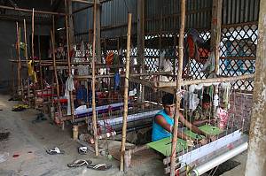 Traditional art of Jamdani weaving