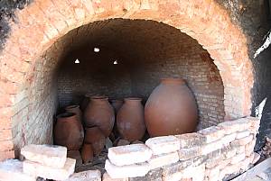 Ancient Georgian traditional Qvevri wine-making method