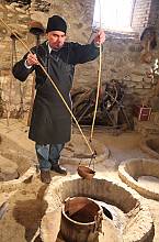 Ancient Georgian traditional Qvevri wine-making method