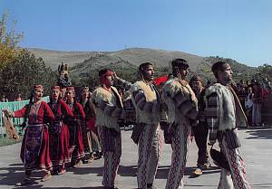 Performance of the Armenian epic of 'Daredevils of Sassoun' or 'David of Sassoun'