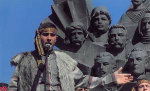 Performance of the Armenian epic of 'Daredevils of Sassoun' or 'David of Sassoun'