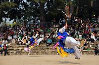 Yeonpungdae Dance by Female Nongak Troupe of Gurye - Yeonpungdae Dance features three overlapping circles, created by rotating dancers, their twirling sangmo hats and the big circle formed by entire dancers.