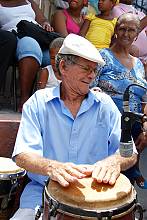 Rumba in Cuba, a festive combination of music and dances and all the practices associated