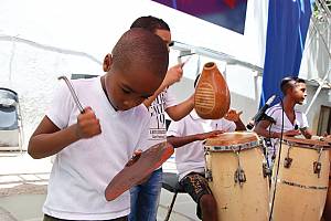 Rumba in Cuba, a festive combination of music and dances and all the practices associated