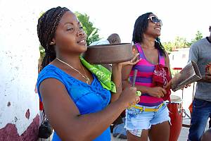 Rumba in Cuba, a festive combination of music and dances and all the practices associated
