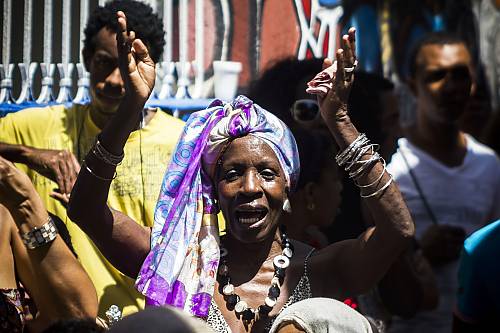 Community of rumbers from Callejón de Hamel celebrate their party every Sunday, Cayo Hueso, La Habana