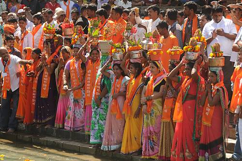 Stree Pooja (women offering prayers)