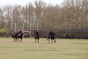 Chogān, a horse-riding game accompanied by music and storytelling