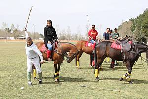 Chogān, a horse-riding game accompanied by music and storytelling