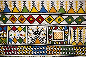 Al-Qatt Al-Asiri, female traditional interior wall decoration in Asir, Saudi Arabia