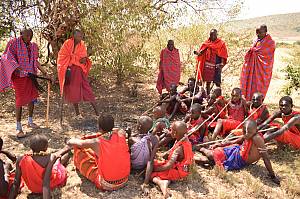 Enkipaata, Eunoto and Olng'esherr, three male rites of passage of the Maasai community