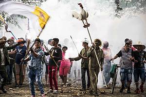 Festivity of Las Parrandas in the centre of Cuba