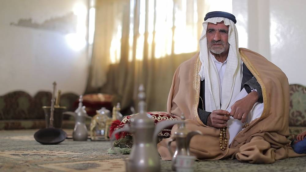 A sheik explains Bedouin coffee culture in Mafraq