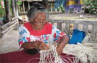 Master weaver Vilelava Vaipae from Lepuia'i Manono was instrumental in the revitalization of 'ie Samoa. As one of the last known weavers of the traditional 'ie Samoa, she accompanied the Women in Business Development Inc. (WIBDI) trainers to introduce the art to women around the nation.