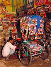 Rickshaws and rickshaw painting in Dhaka