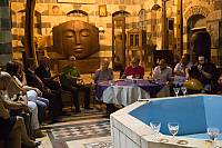 A gethering around Al-Qudoud al-Halabiya in the Mustafa Ali Gallery, Damascus, Syrian Arab Repubic
