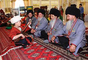 Dutar making craftsmanship and traditional music performing art combined with singing