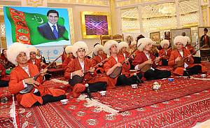 Dutar making craftsmanship and traditional music performing art combined with singing
