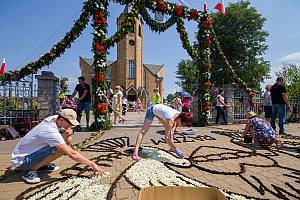 Flower carpets tradition for Corpus Christi processions