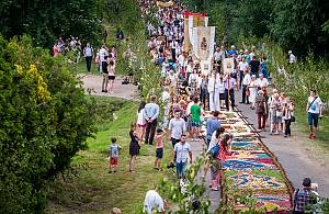 Flower carpets tradition for Corpus Christi processions