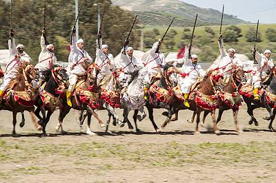 Deuxième mouvement de Tbourida : course au galop, précédant le tir synchronisé Read more on the element