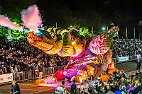 Dragon covered with fruit, vegetables, beans and seeds: winner of the 2019 fruit corso in Tiel