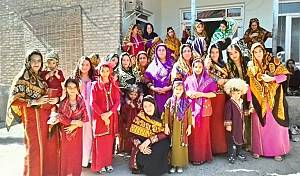 Turkmen-style needlework art
