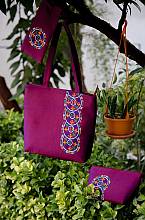 Turkmen-style needlework art