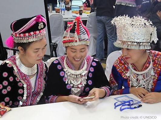 Photo taken during a training workshop in Thailand as part of a project “Women e-nspire Culture” 