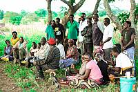 Preparatory meeting organized with communities in Zambia.