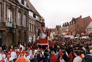 Processional giants and dragons in Belgium and France