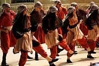 El-Funoun Palestinian popular dance troupe founded in 1979, training generations on the traditional debakeh, making teams of young girls and men and participating in many performances on national events, locally and internationally. The performance represent the traditional dance in Palestine and show the traditional dress.