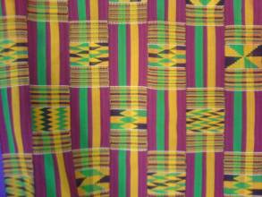 Craftsmanship of traditional woven textile Kente