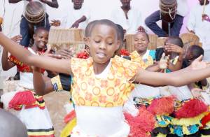 The cultural heritage club at St. Joseph Secondary School, Nkoni performing at the 2018 Annual Youth Heritage Awards ceremony