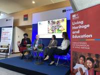 Speakers during the panel on Teaching and Learning with Living Heritage